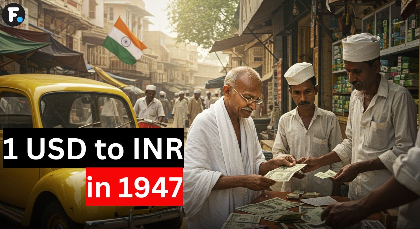 1 USD to INR in 1947 to 2025, Historical Exchange Rate in India