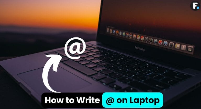 How to Write @ On Laptop