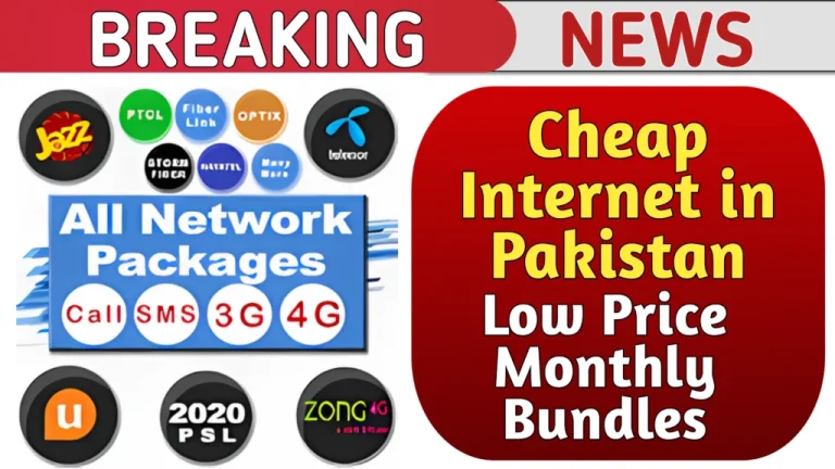 Affordable Internet Packages in Pakistan 2026 – Low-Cost Monthly Plans Guide